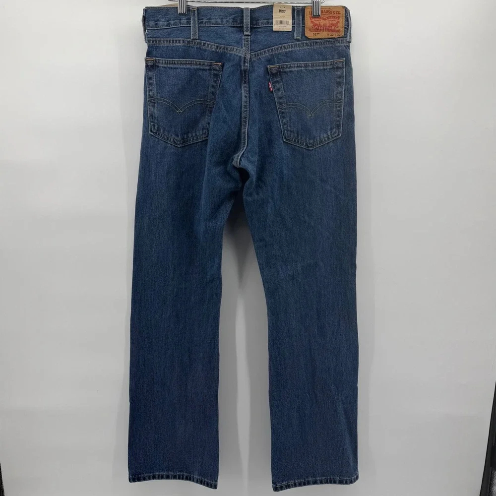 Levi's 517 Bootcut Men Jeans 32x32 Medium Wash Blue NEW Slim Fit Western Cowboy